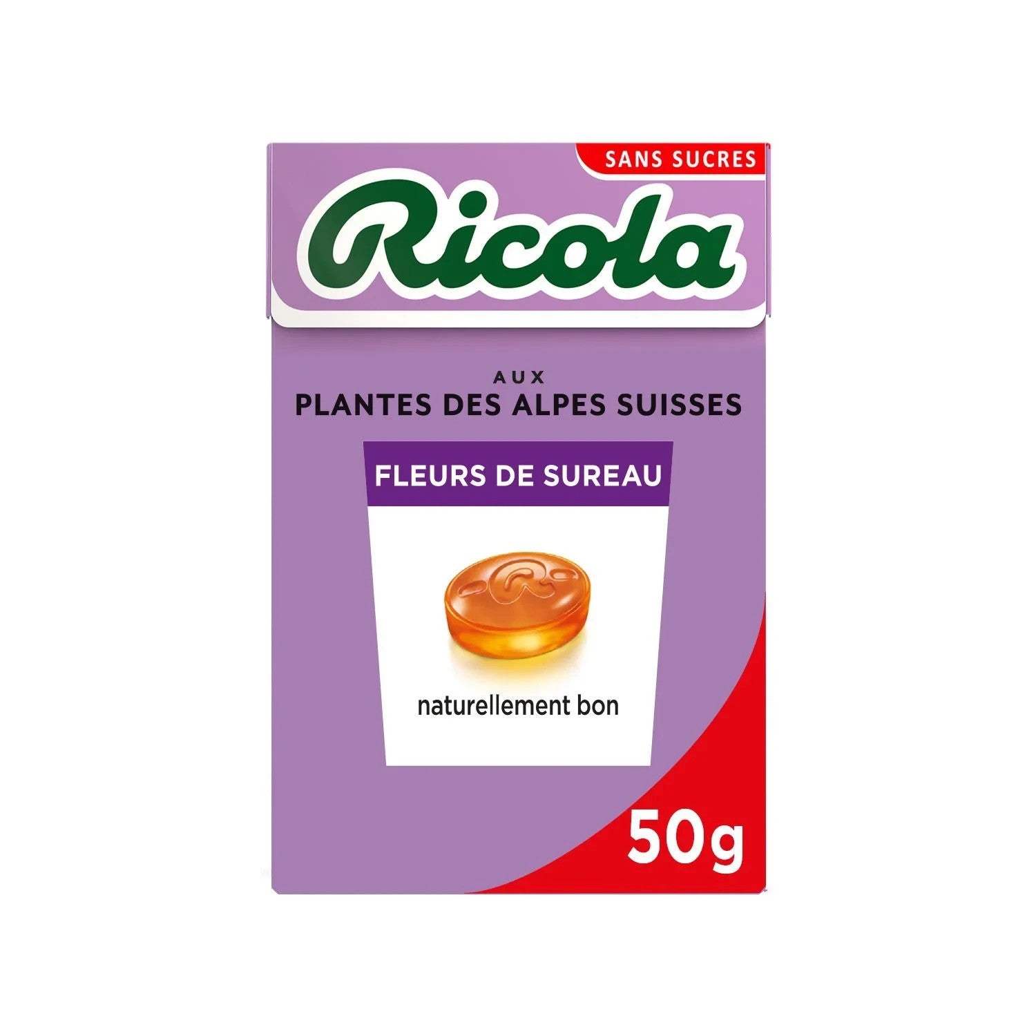 1 Boite Ricola fleur de sureau aux plantes des alpes suisses boite de 52 Grammes