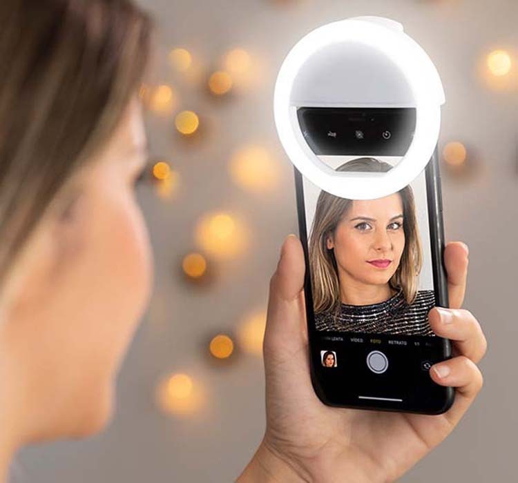Anneau Lumineux pour Selfie Rechargeable BIGBEN plusieurs Intensités