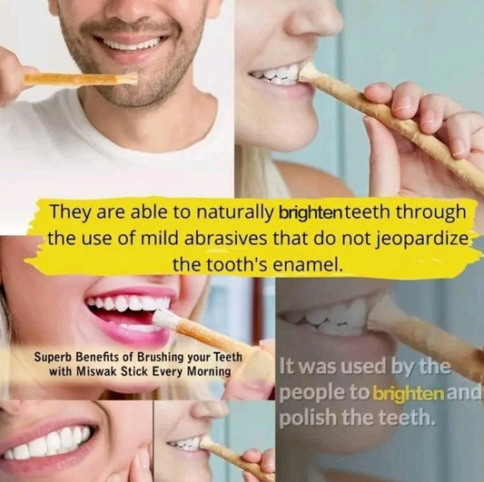 1 Pièce Miswak - Siwak- Brosse À Dent Naturelle,Natural Toothbrush, Menthe Frais