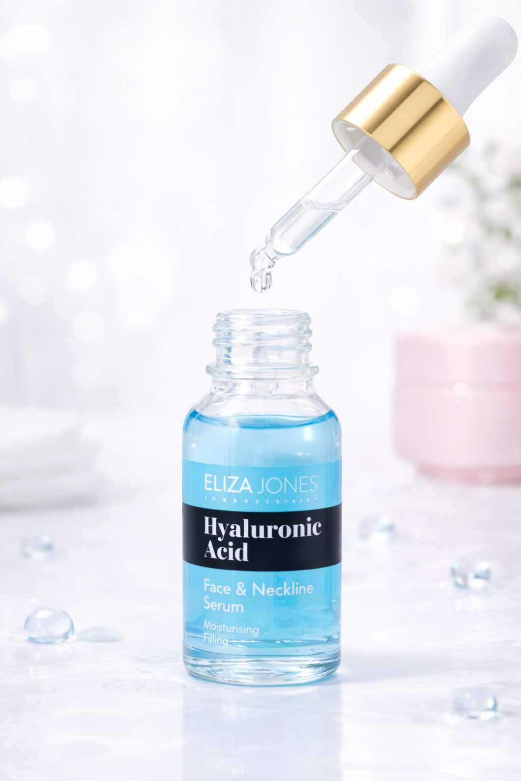 Sérum Acide Hyaluronique 10ml Anti-Rides Hydratant Visage Vegan Eliza Jones