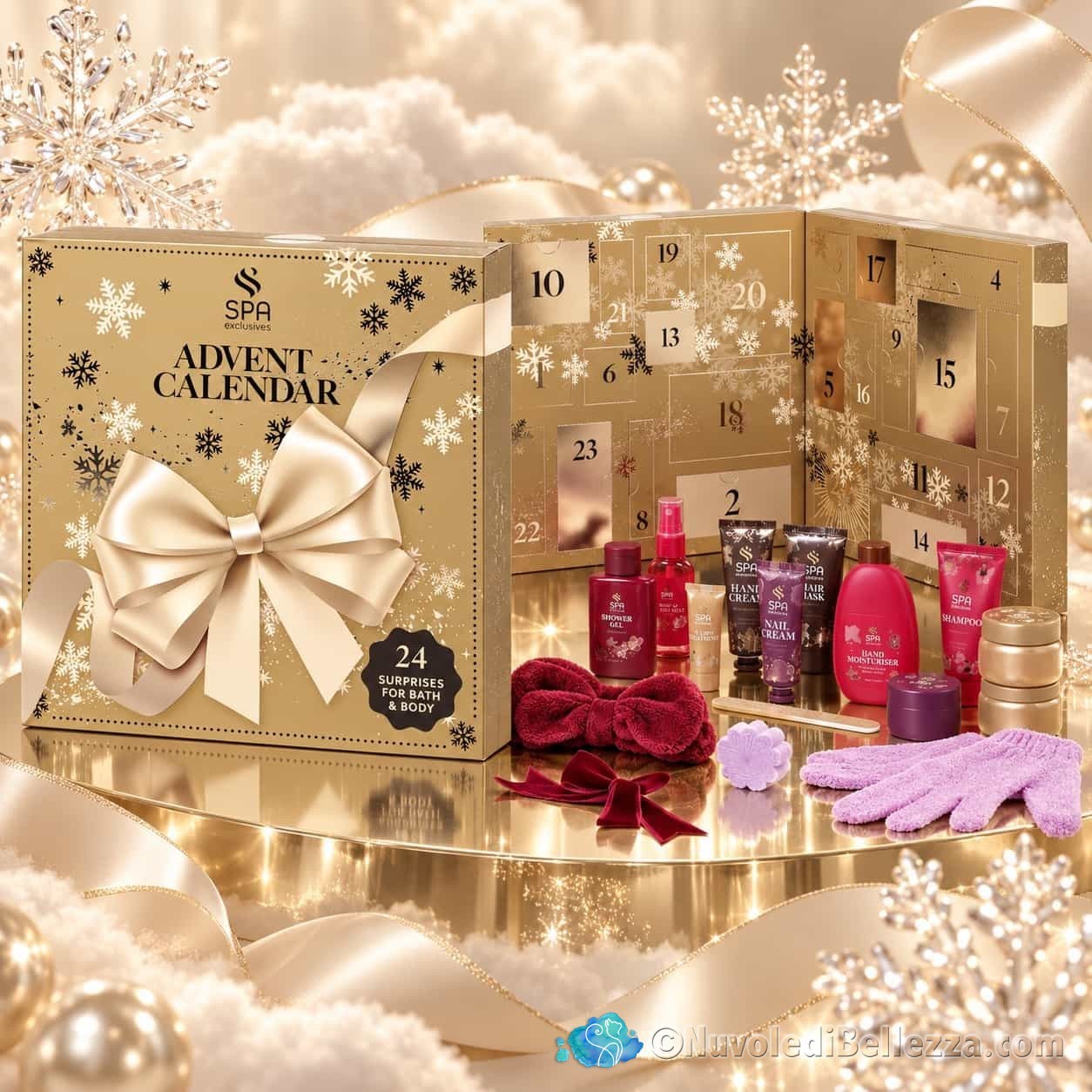 Coffret Calendrier de l'Avent Set 24PC Cosmétique Exclusive SPA Produit Beauté 