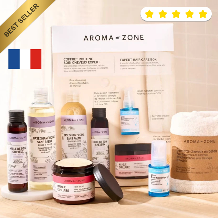 Aroma Zone Coffret Soins Naturels Cheveux  : Shampoing, Masque, Huile & Sérum