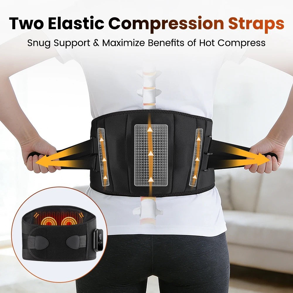 Massage Belt Electric Infrared Heated with Back Support Waist Vibration Massager