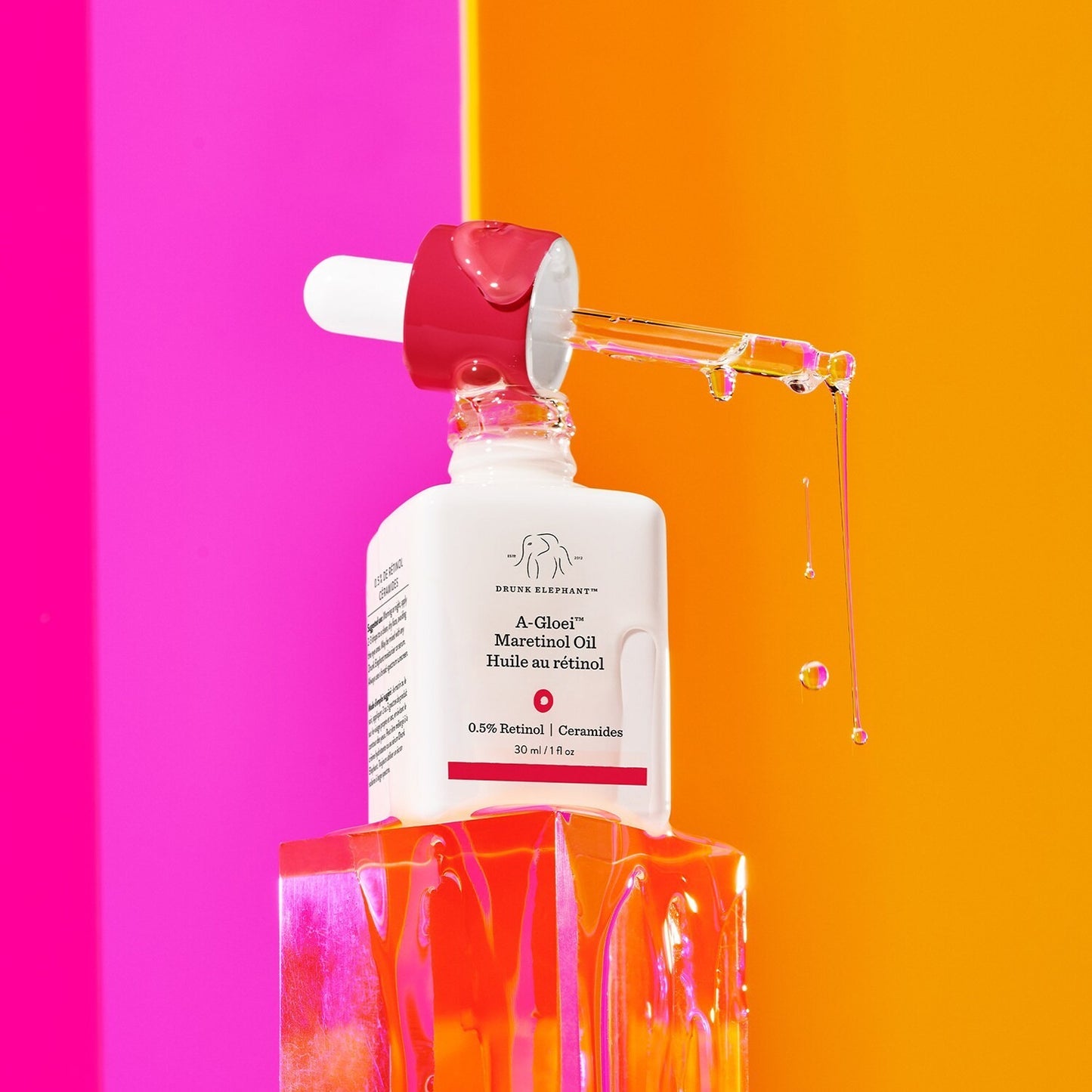 Huile visage Drunk Elephant A-GLOEI MARETINOL 30 ml rétinol et céramides