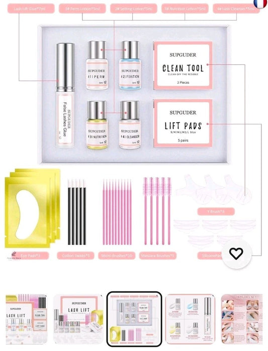 2025 Kit Rehaussement Cils, Lash lift Kit, Kit Complet Maison Et Professionnel