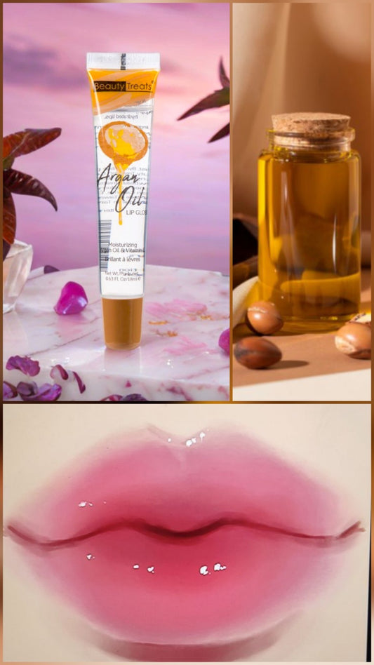 Huile Gloss pour les Lèvres à l'Argan / Hydratant Repulpant / Lèvres Douce Jolie