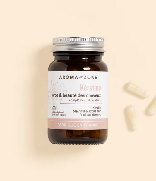 Kératine Complément alimentaire force et beauté des cheveux - 60 gélules