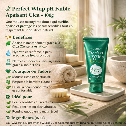 Senka nettoyant visage perfect whip apaisant & hydratant Mousse Nettoyante Japon