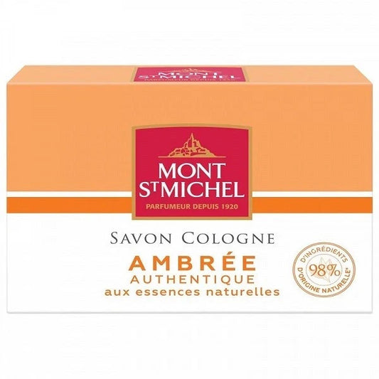 Lot de 3 Mont St Michel Savon eau de Cologne ambrée parfum ( 125 g x 3)