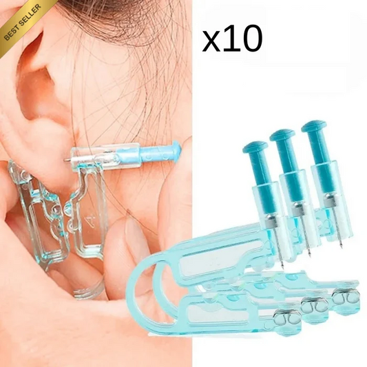 10 Ear Piercing Gun Tool Piercing Kit Safe Stud Jewelry