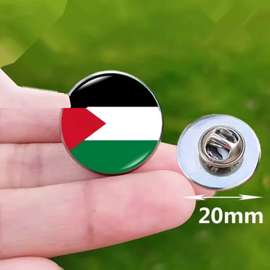 Insignia insignia distintivo bandera Palestina palestina redondo escarapela mariposa broche