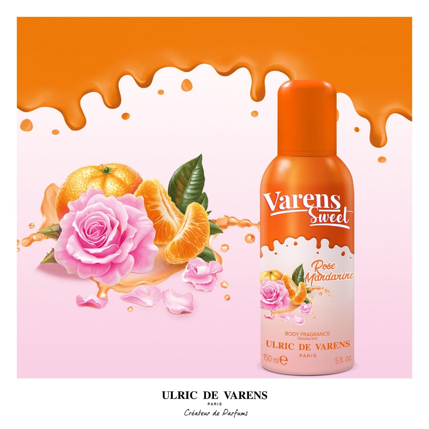 ULRIC DE VARENS - Body Fragrance Varens Sweet- Parfum & Déodorant Femme 2-en-1 - Vaporisateur - Spray - Lot de 2 x 150 ml