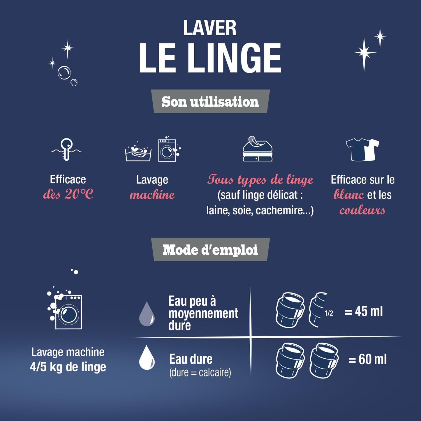 BRIOCHIN Lessive liquide Peaux Sensibles sans parfum, 50 lavages
