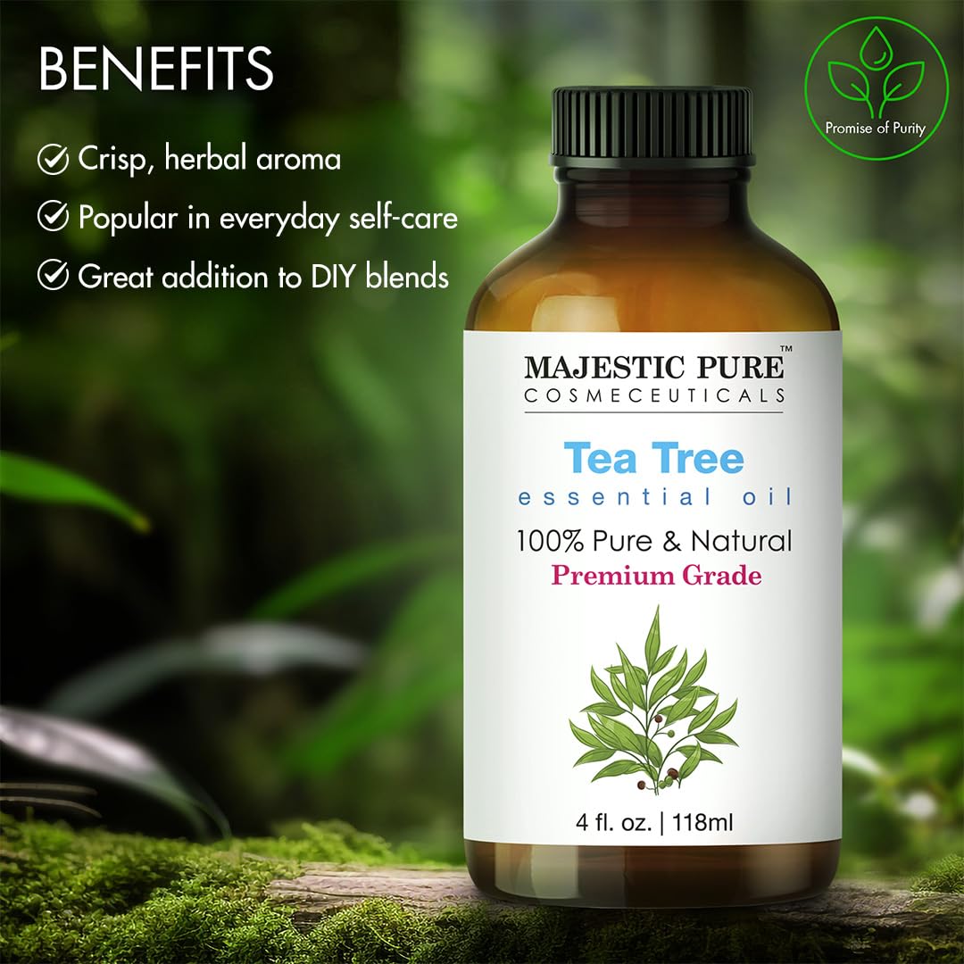 Majestic Pure Huile Essentielle Tea Tree (Arbre à Thé), 118ml