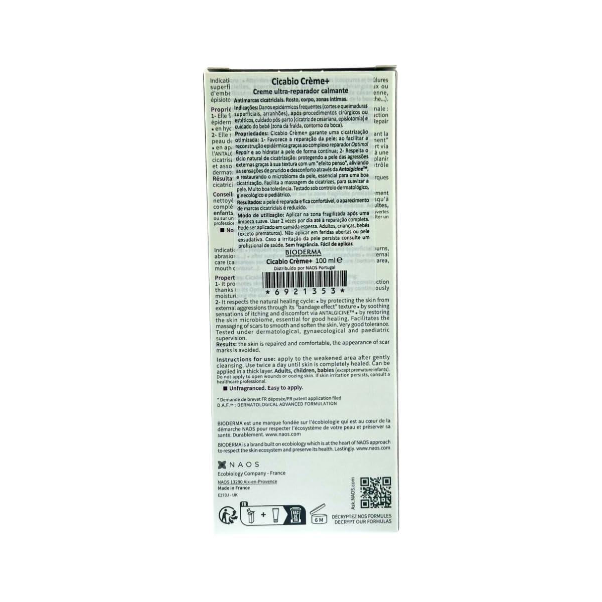 Bioderma - cicabio creme reparatrice apaisante 40ml