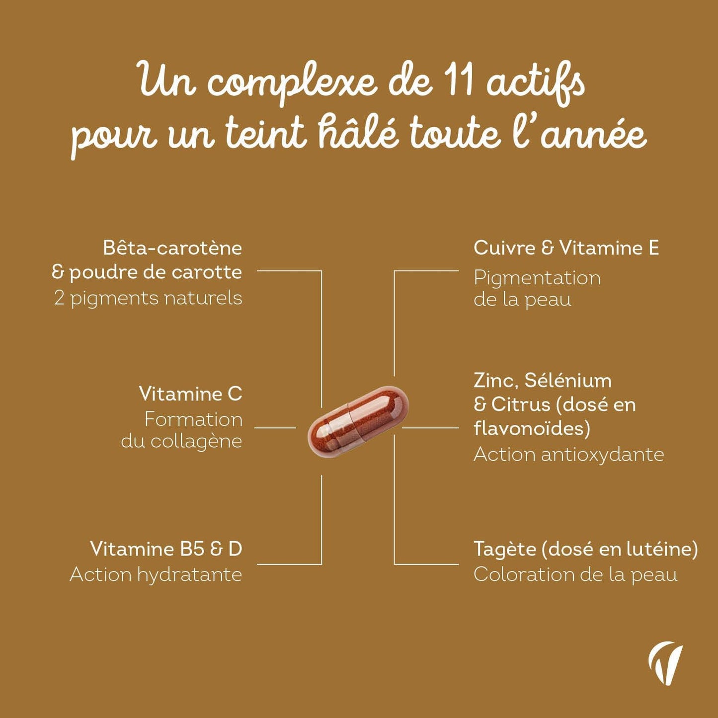 Vitavea Autobronceador 11 Activos - Eficacia 1 Mes - Bronceado Natural, Uniforme -2 Meses - Vitavea