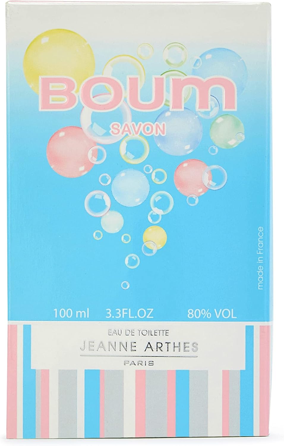 JEANNE ARTHES - Eau de Parfum Femme Boum Savon - Floral & Frais - Rose et Jasmin - Fabriqué en France à Grasse - Cadeau Femme - Flacon Vaporisateur 100 ml