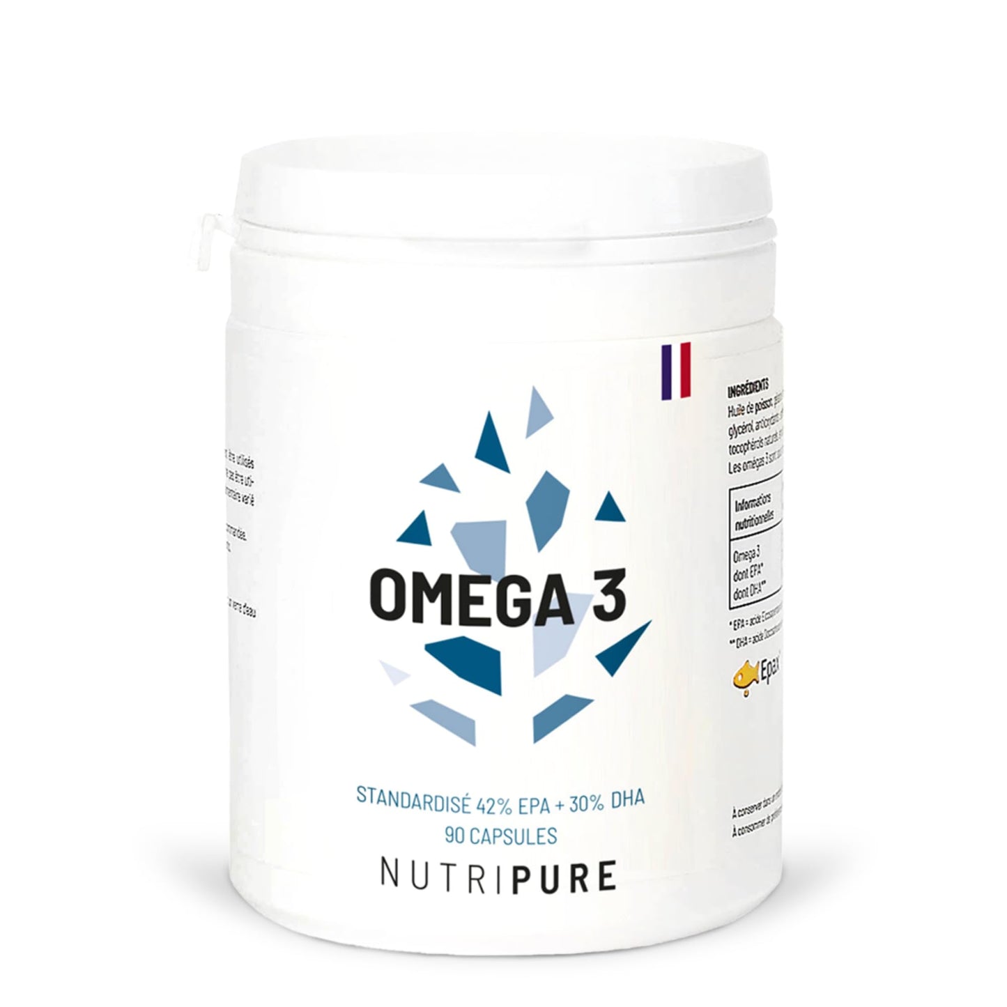 Nutripure - Omega 3 Epax® 2400 mg - EPA 1260 mg & DHA 900 mg - 270 Gélules