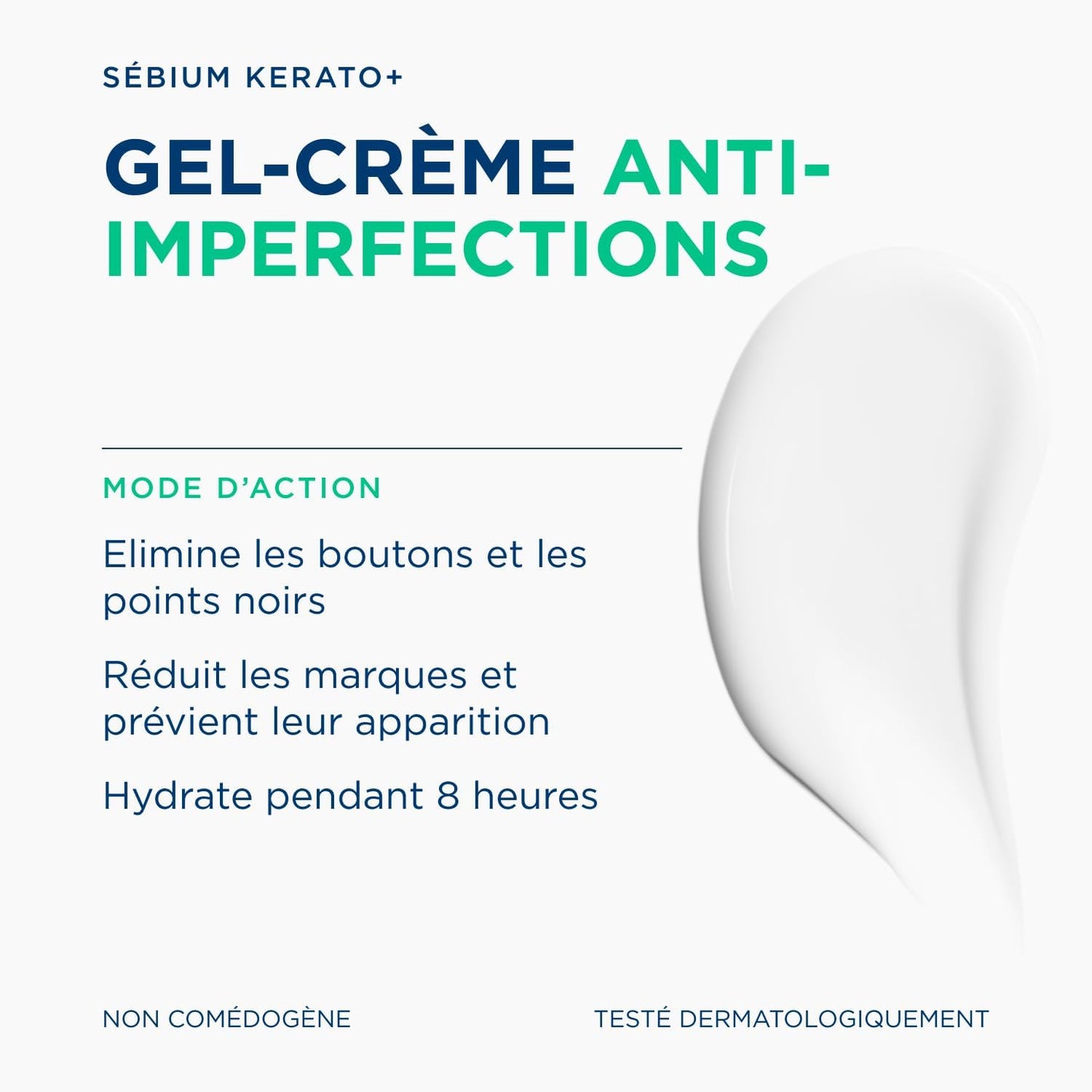 BIODERMA Sébium Kérato+ – Élimine boutons et points noirs – Crème anti-imperfections et anti-marques – Peaux à tendance acnéique – Prescrite par des dermatologues – Tube 30 ml