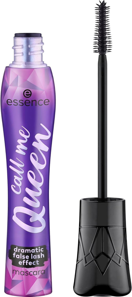 essence call me Queen dramatic false lash effect máscara de pestañas, efecto pestañas postizas, voluminizadora, realzadora de ojos, alargadora (11.5ml)