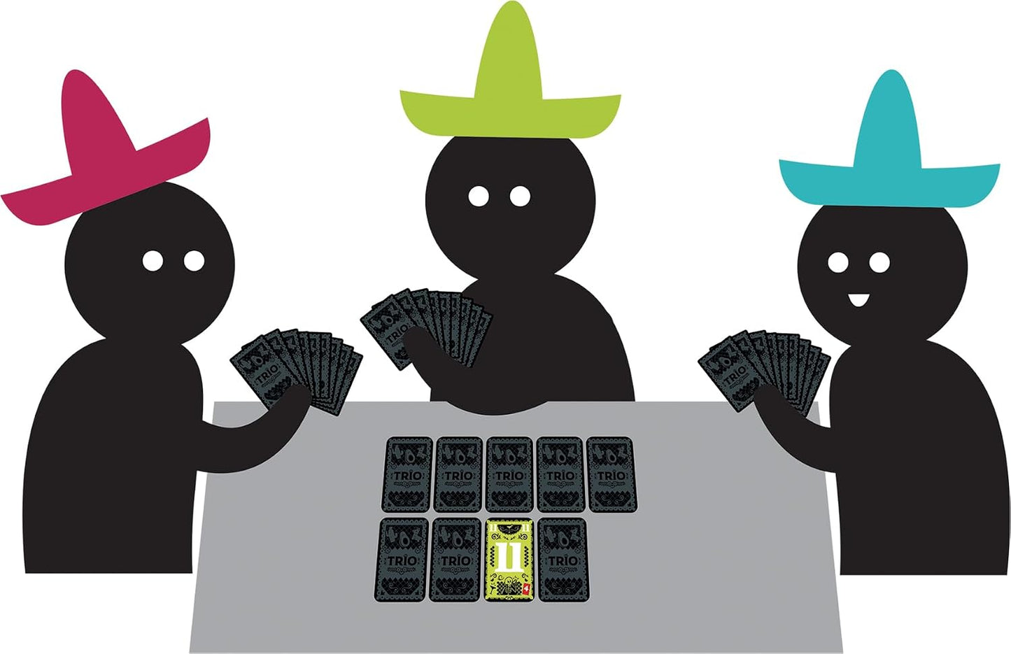 Asmodee - Trio - Jeu de Cartes Made in France - Récompensé As d'or 2024