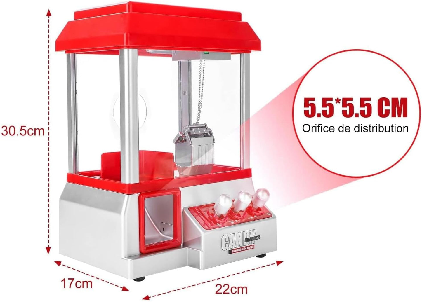 Distributeur Bonbon Machine à Bonbons Candy Grabber Mini Coin