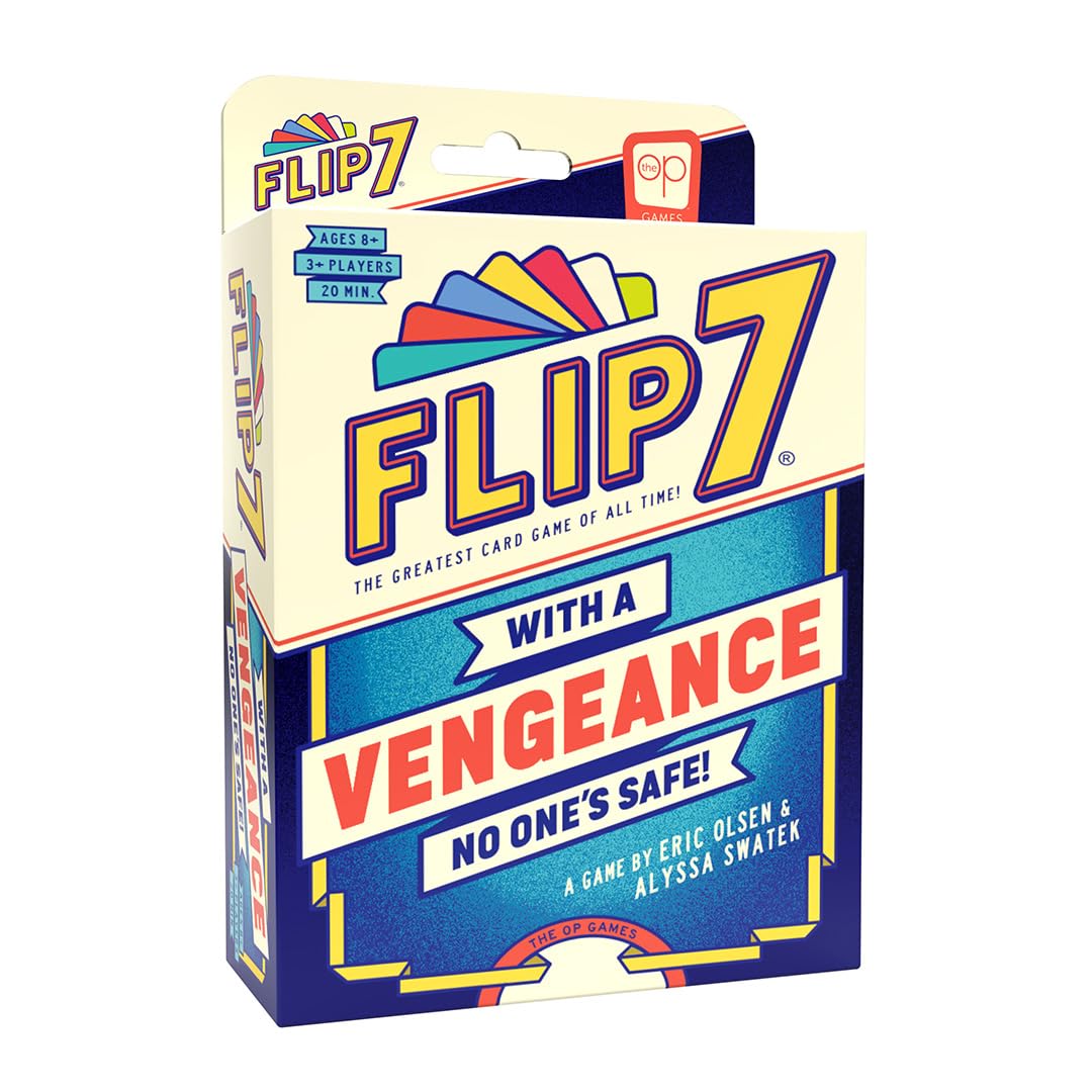 USAopoly Flip 7 | The Ultimate Blend of Press Your Luck and Strategy | Fast-Paced Addictive Card Game | Quick to Learn and Easy to Teach | 3+ Players | Ages 8+ | English