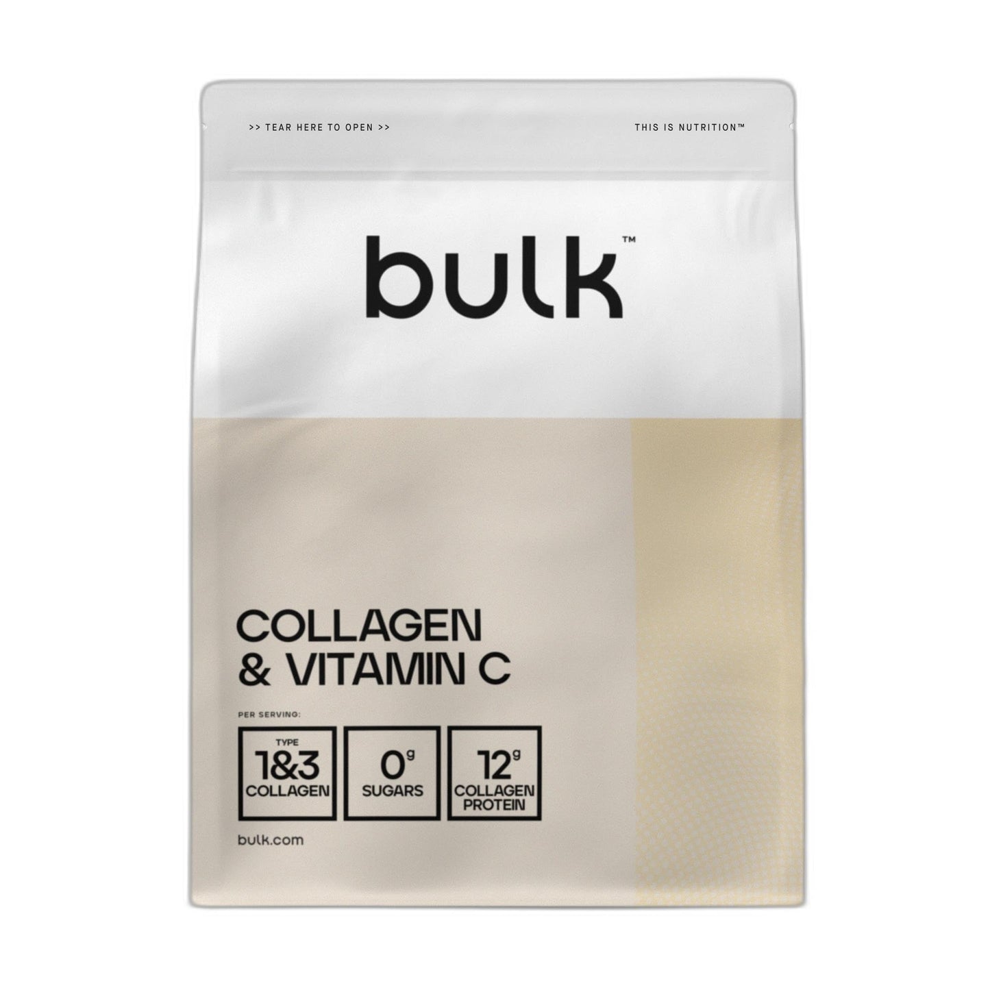 Bulk Collagène et Vitamine C en Poudre, Orange, 500 g
