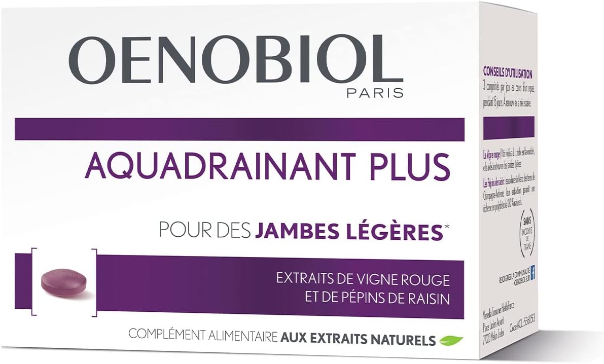 OENOBIOL - Minceur Aquadrainant Plus - Jambes légères - Programme 15 Jours