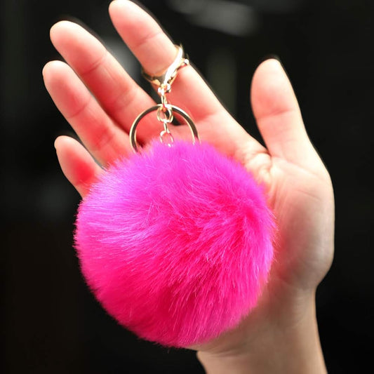Llavero Joyas Bolso Pompón Suave Piel Mujer Moda Idea Regalo Coche Chica