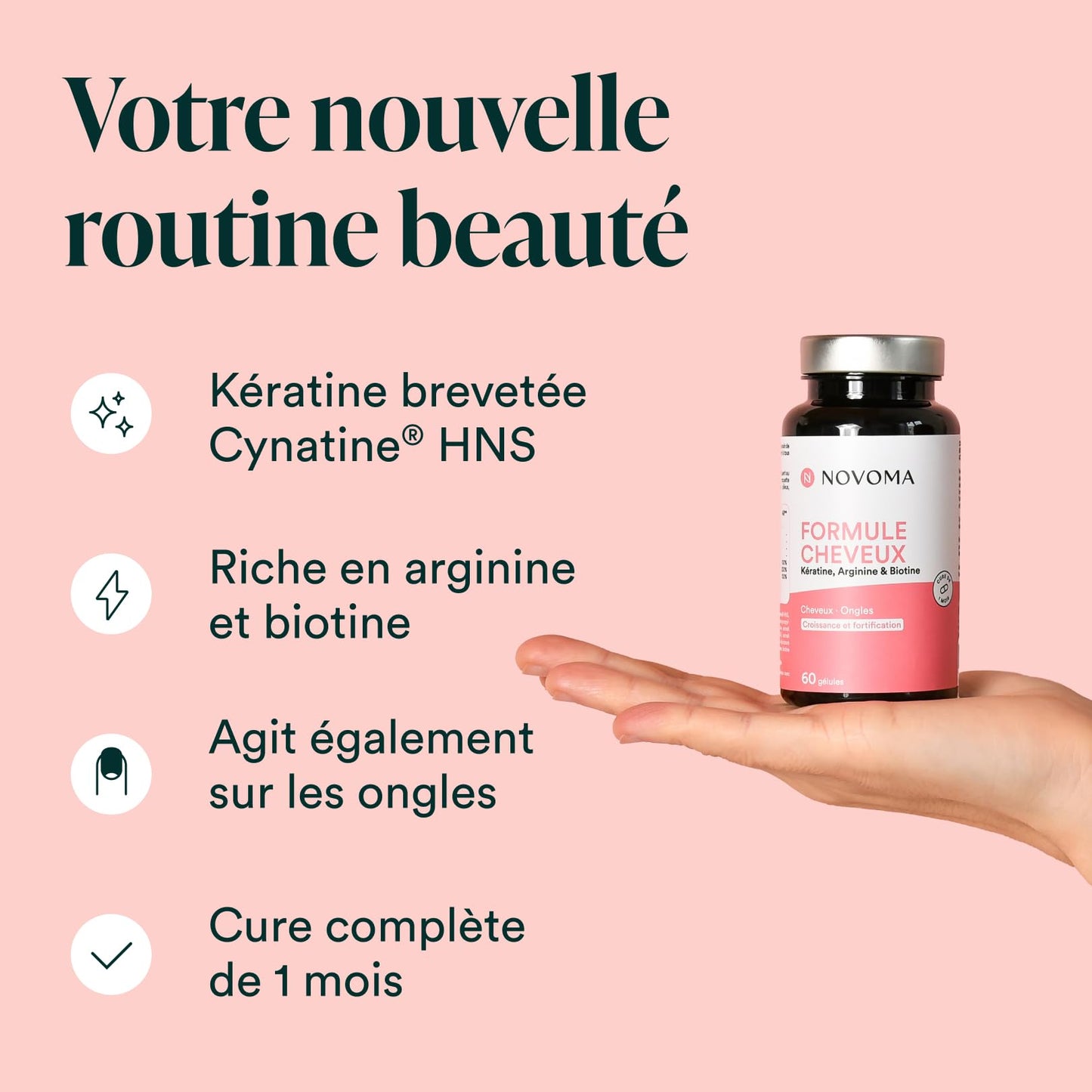 Biotine 450 µg + Sélénium et Zinc, 60 Gélules Végétales - 2 Mois