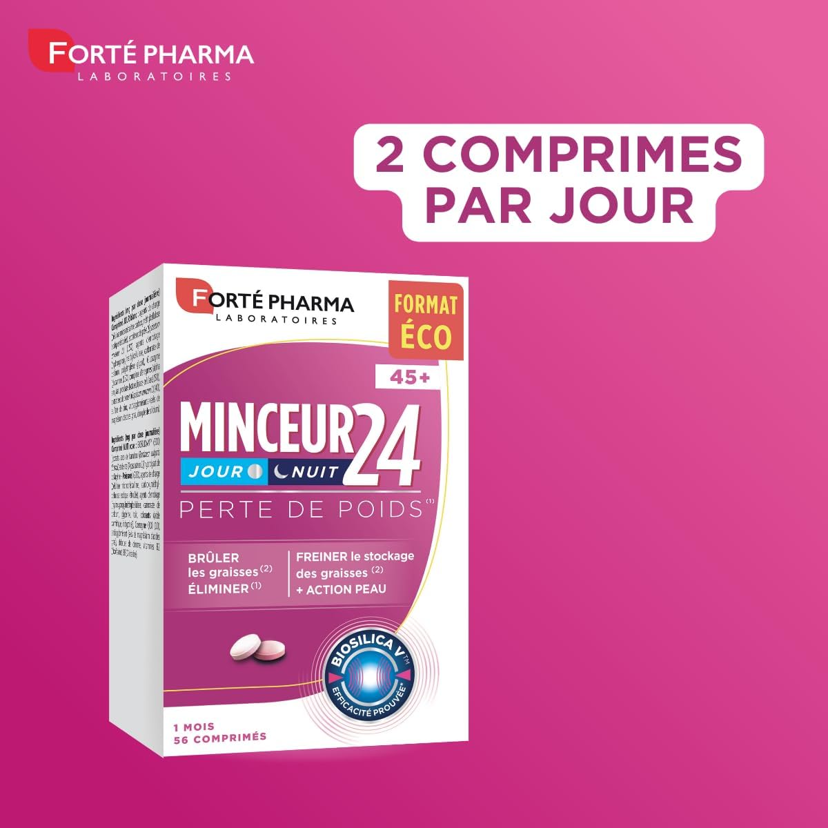 Forté Pharma Perte de poids jour et nuit Minceur 24 45+ 56 comprimés