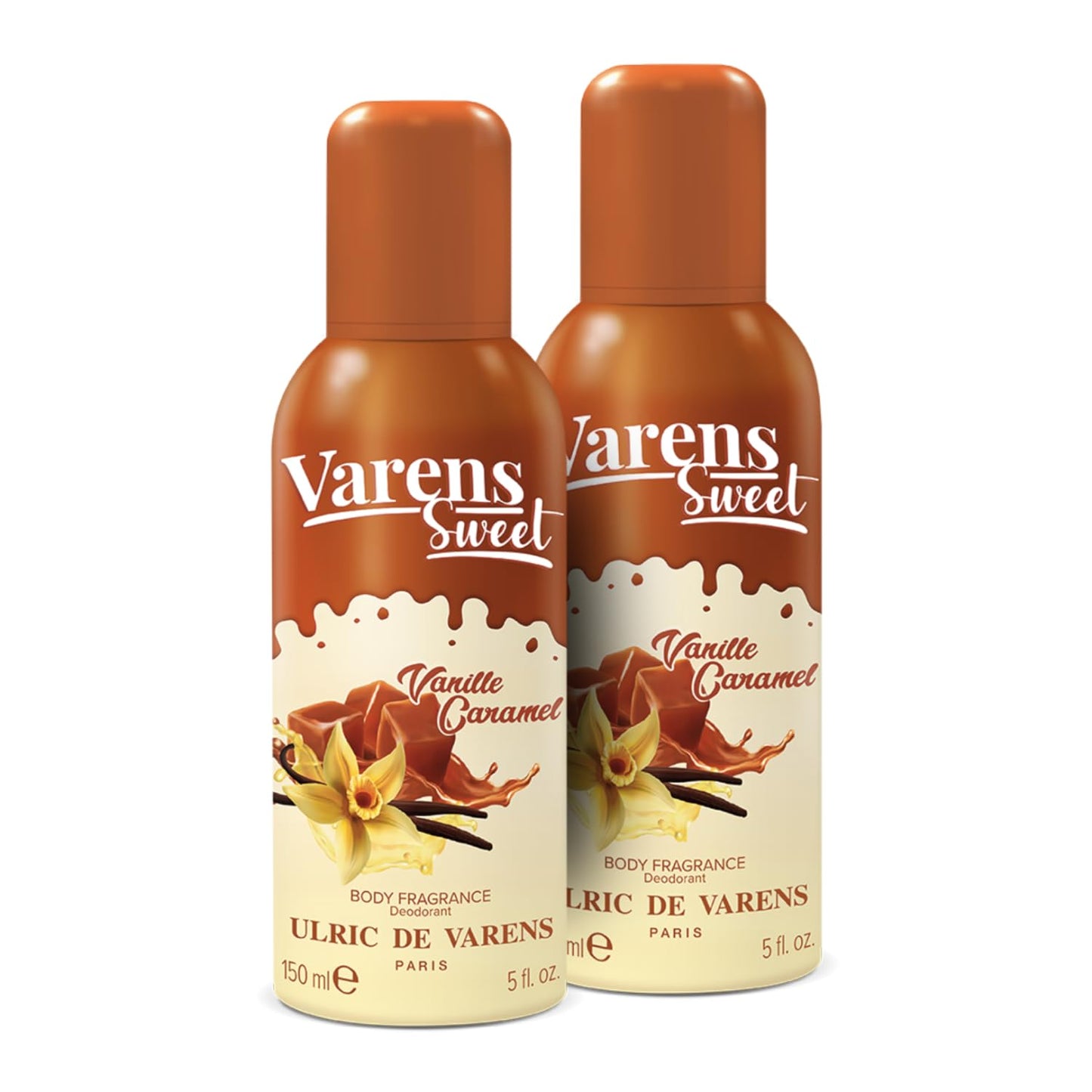 ULRIC DE VARENS - Body Fragrance Varens Sweet- Parfum & Déodorant Femme 2-en-1 - Vaporisateur - Spray - Lot de 2 x 150 ml