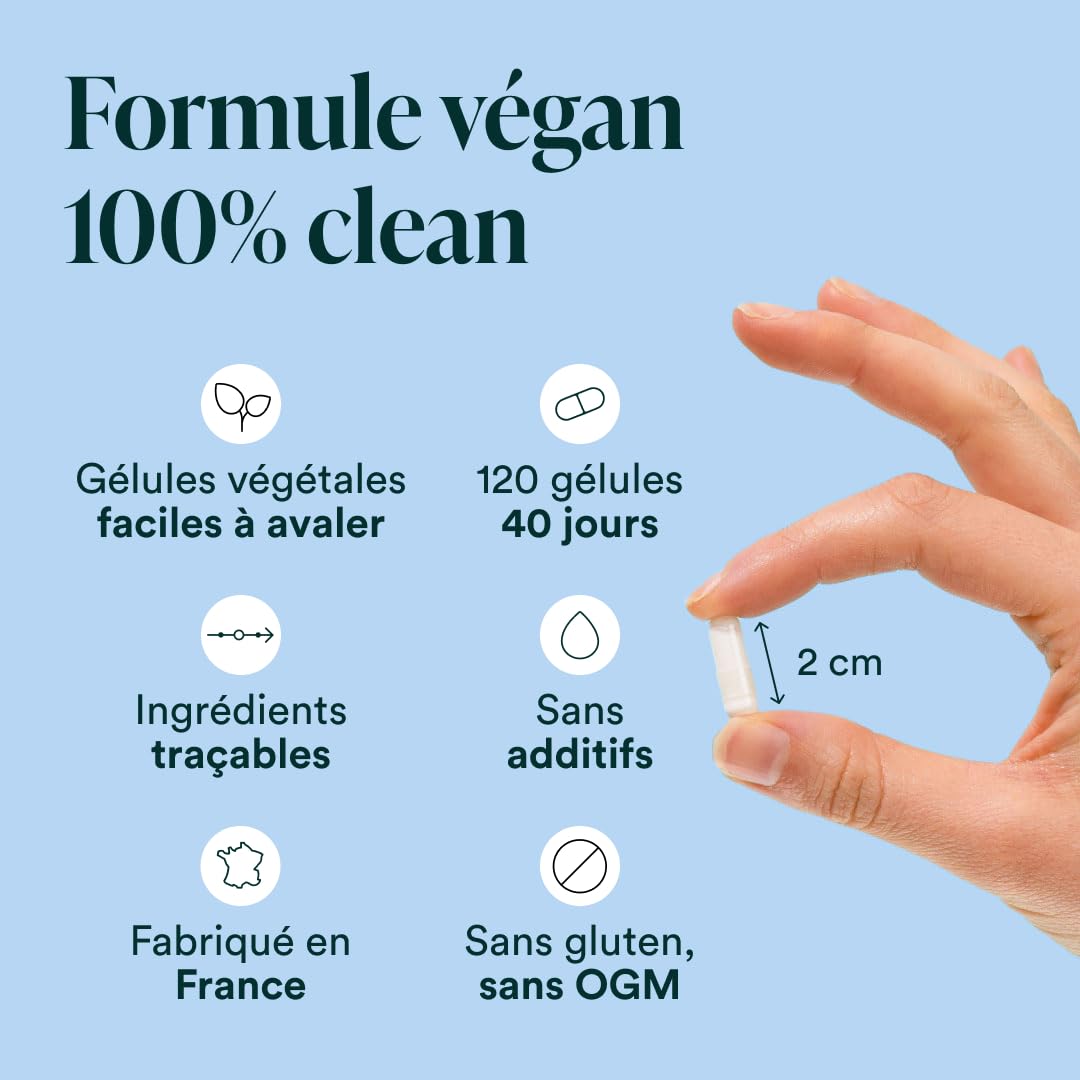 NOVOMA Magnésium Bisglycinate 300 mg + Taurine & Vitamine B6 - Fatigue et Système Nerveux - 60 gélules pour 20 jours - Magnésium Haute Absorption - Fabriqué en France