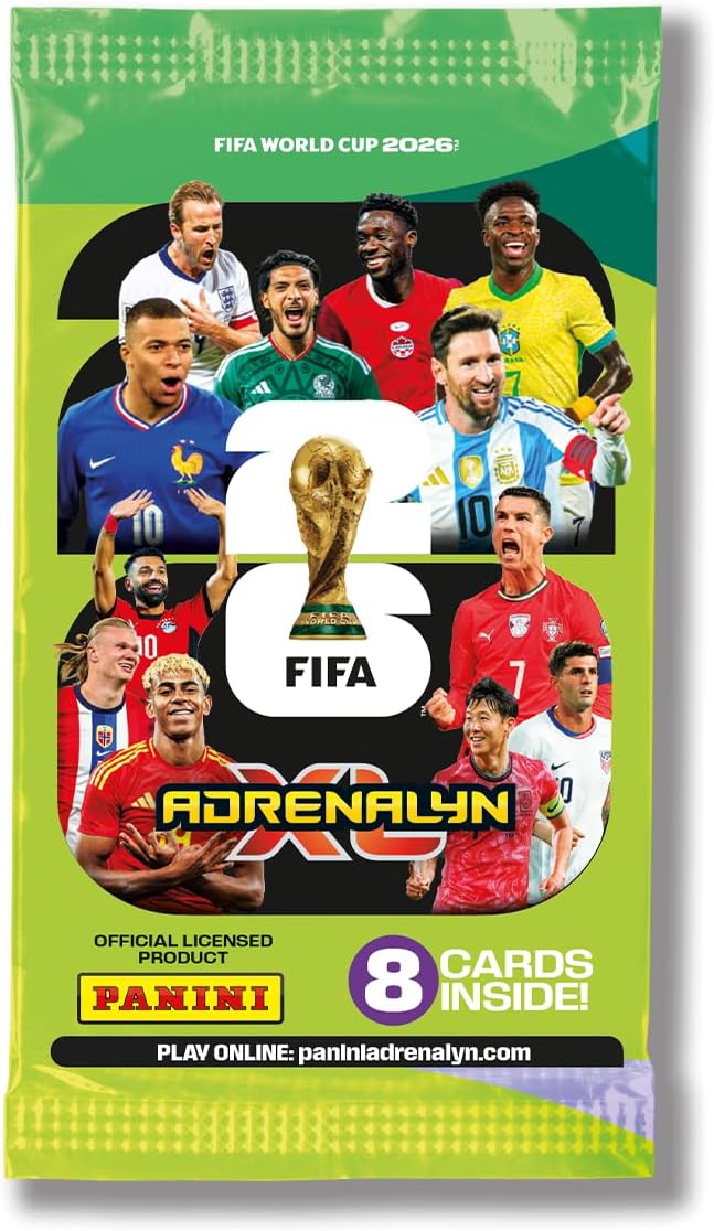 Panini Coupe du Monde DE LA FIFA 2026 Trading Cards Game Blister 7 Pochettes + 4 Cartes édition limitée