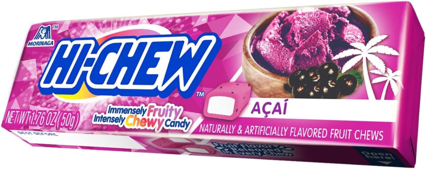 HI-CHEW Bonbons à Mâcher Saveur Açaï 15 Étuis X 50 g