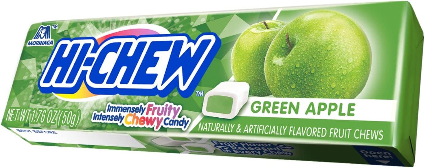 HI-CHEW Bonbons à Mâcher Saveur Pomme Verte 15 Étuis X 50 g