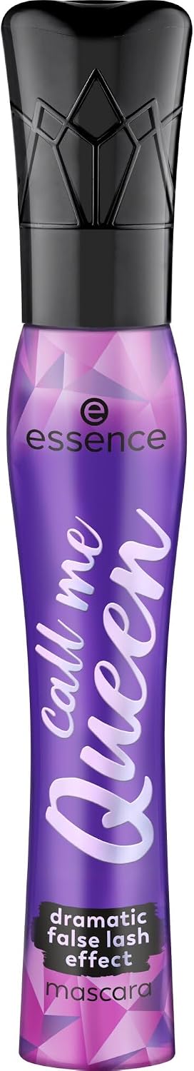 essence call me Queen dramatic false lash effect máscara de pestañas, efecto pestañas postizas, voluminizadora, realzadora de ojos, alargadora (11.5ml)