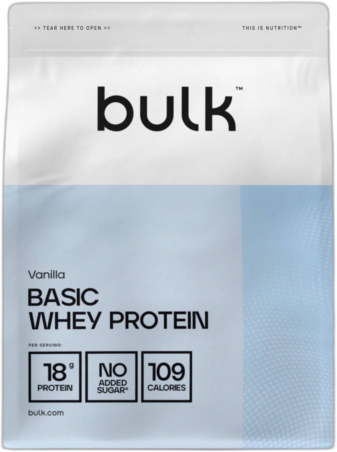 Bulk Basic Protéine en Poudre | Vanille | 1,25kg | 41 Portions | Jusqu’à 18g de Protéines Portion | Faible en Sucres | Formule à Absorption Rapide | Prise de Masse Musculaire et la Récupération