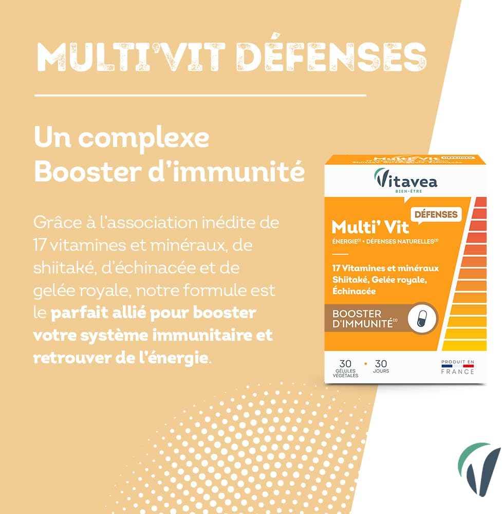 Vitavea Bien-estar - Multi'Vit Defensas - Shiitake Jalea Real - 1 mes
