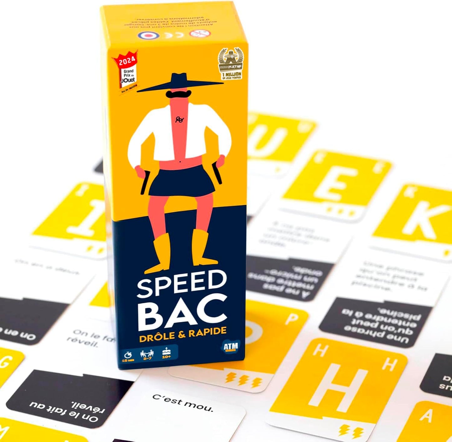 ATM Gaming Speed Bac - Jeu de société Adulte - Rapide et délirant - 2 à 7 Joueurs - Jeu d'ambiance - Jeu de Voyage