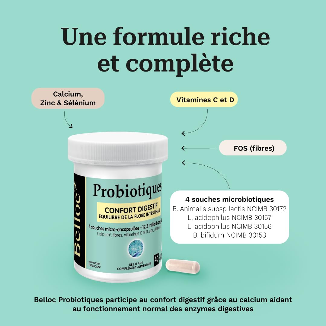 Belloc Probiotique Flore Intestinale 4souches micro-encapsulées 30 Gélules