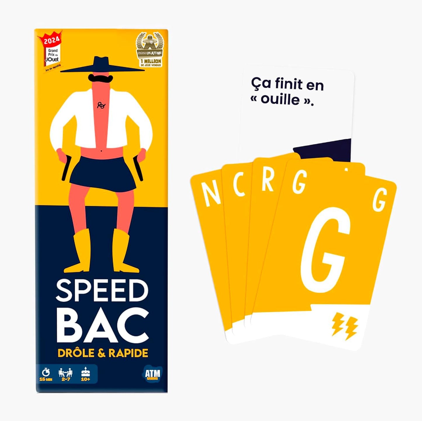 ATM Gaming Speed Bac - Jeu de société Adulte - Rapide et délirant - 2 à 7 Joueurs - Jeu d'ambiance - Jeu de Voyage
