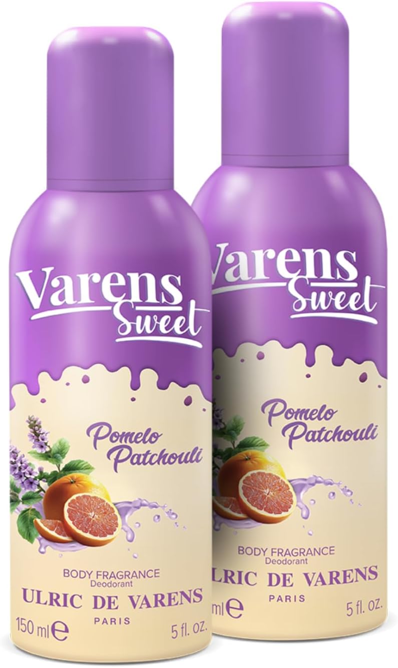 ULRIC DE VARENS - Body Fragrance Varens Sweet- Parfum & Déodorant Femme 2-en-1 - Vaporisateur - Spray - Lot de 2 x 150 ml