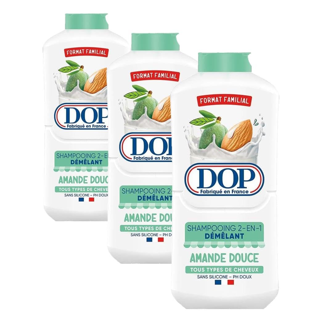 Champú y acondicionador 2 en 1 DOP desenredante almendra dulce sin silicona pH neutro todo tipo de cabello formato familiar 500ml