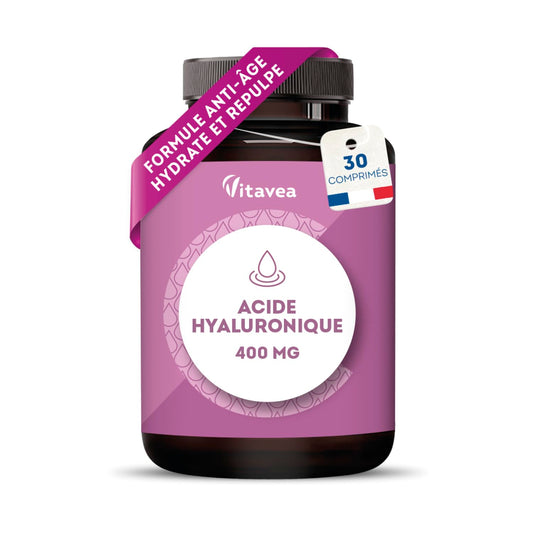 Vitavea Acide Hyaluronique Pur 400 mg - Anti-Âge & Hydratation - Régénération