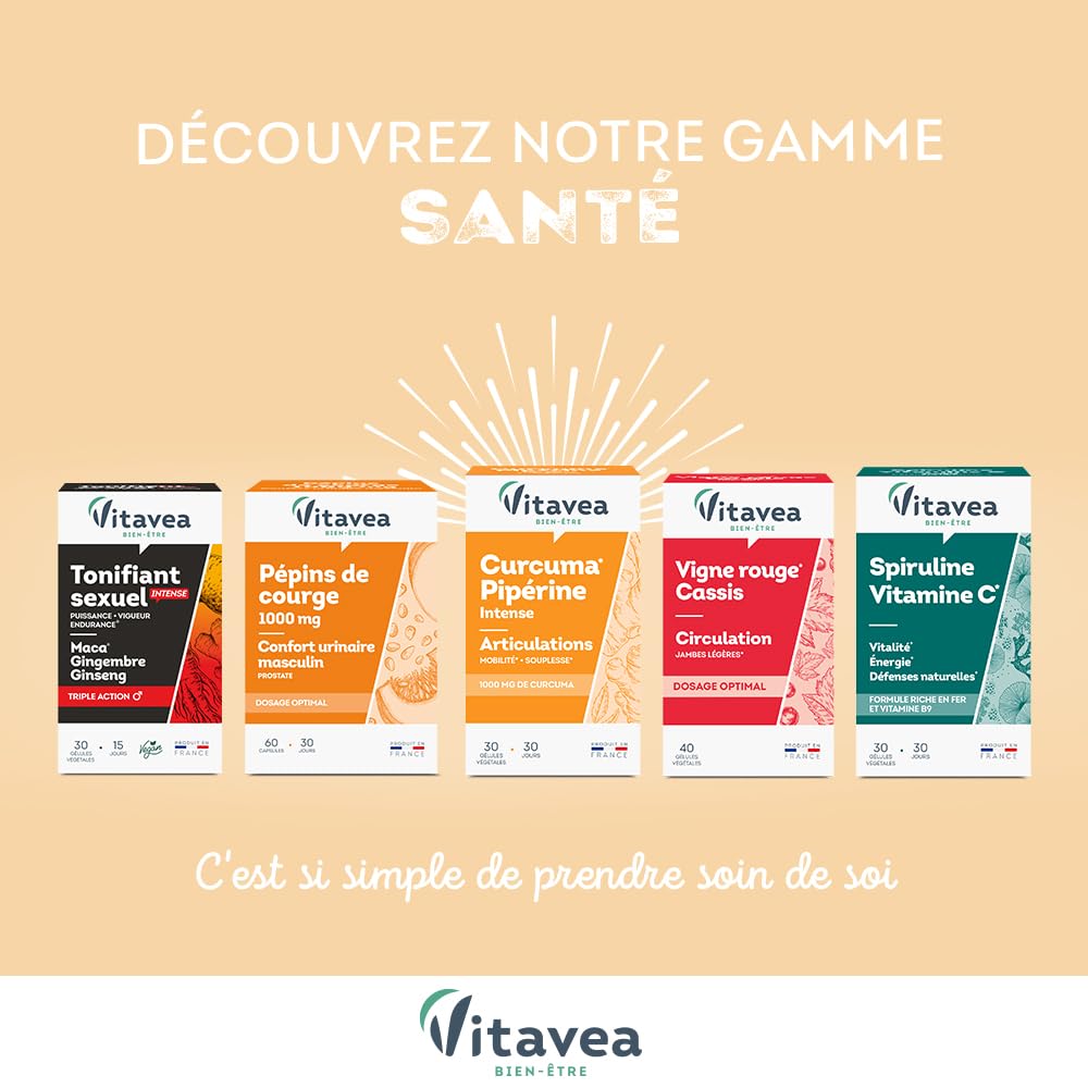 Vitavea Bien-être - Spiruline Vitamine C Fer & B9 Vitalité - 45 jours