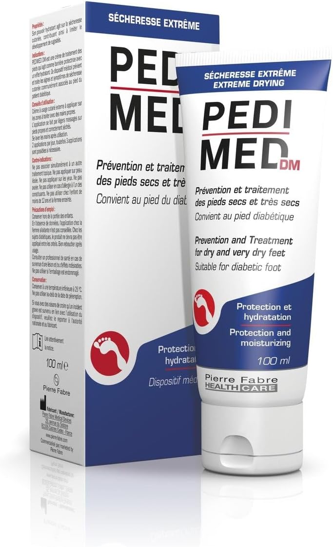 PEDIMED – Crème Hydratante Intense pour Pieds Très Secs, Nourrit et Répare en Profondeur (100 mL) - lot de 2 - Vendu par Lot
