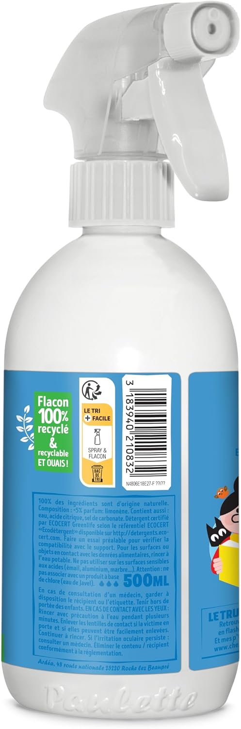 Paulette - Acide Citrique Liquide - Spray Détartrant Parfum Citron - 500mL