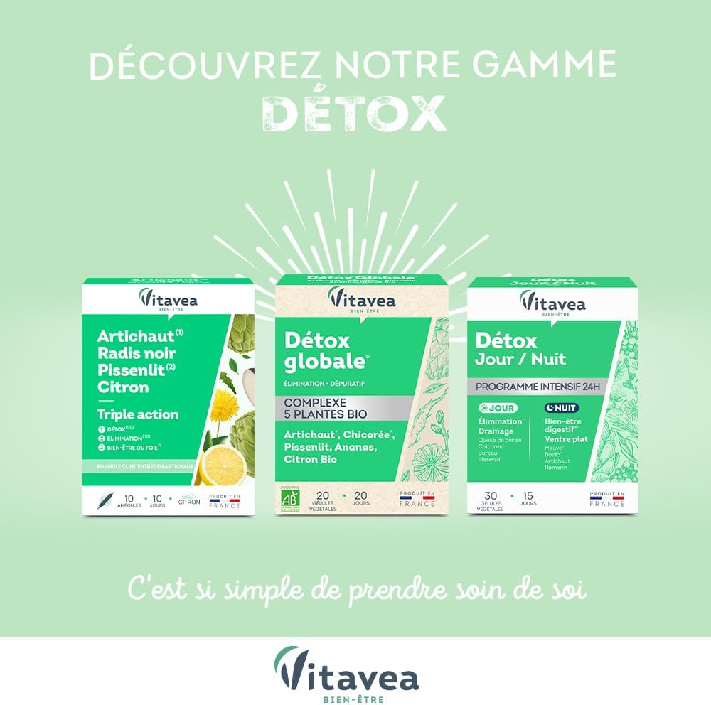 Vitavea Bien-être - Artichaut Radis Noir Pissenlit Citron - 10 jours